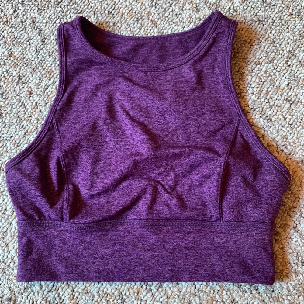 Joy Lab Purple Cropped Workout Tank Top Sz Medium